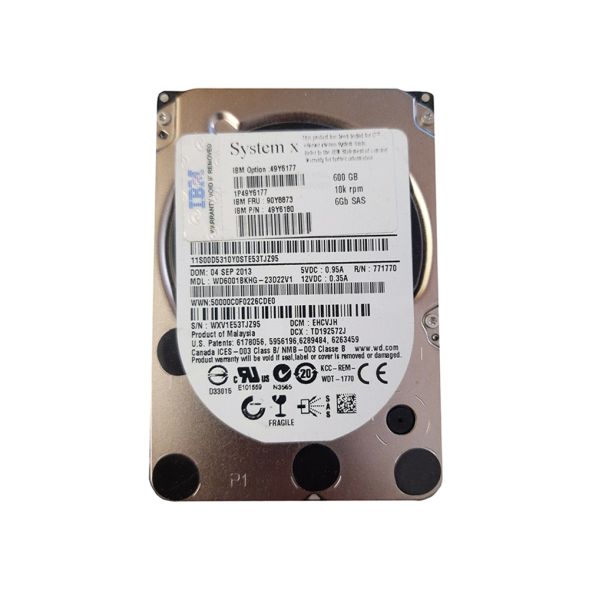 49Y6177 IBM 600GB 10000RPM SAS 6GB/s SFF 2.5-inch Hard Disk Drive