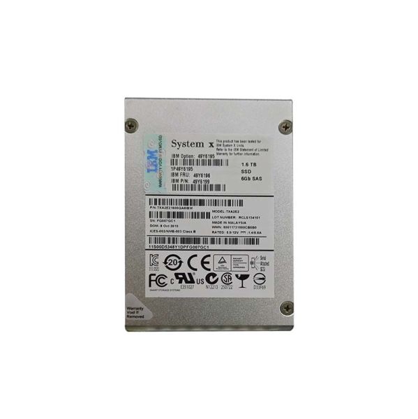 49Y6196 IBM 1.6TB MLC SAS 6Gbps Hot Swap 2.5-inch Solid State Drive