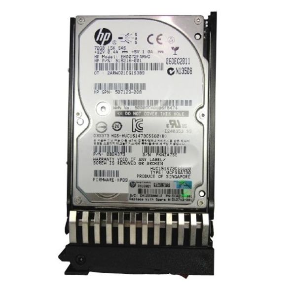 512743-001 HP 73GB 15000RPM SAS 6Gb/s Hot-Swappable 2.5-inch Hard Drive