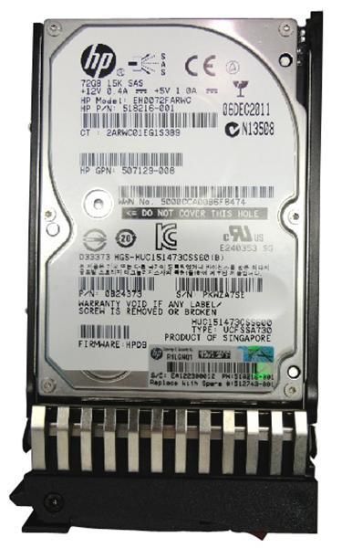 512743-B21 HP 73GB 15000RPM SAS 6GB/s Hot-Pluggable Dual Port 2.5-inch Hard Drive