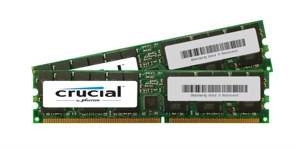 CT2KIT25672Y335 Crucial Technology 4GB Kit (2 X 2GB) DDR-333MHz PC2700 ECC Registered CL2 184-Pin DIMM 2.5V Memory
