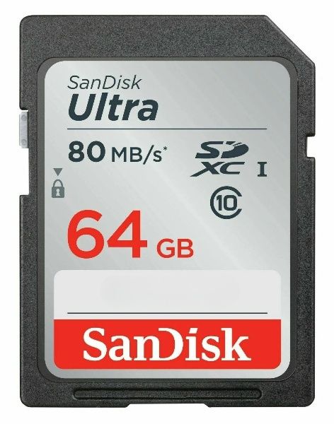 54-96-SDSDH-064G SanDisk 64GB Ultra Class 10 UHS-I SD 80MBs SDHC / SDXC Memory Card