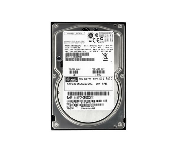 540-6132 Sun 300GB 10000RPM Ultra-320 SCSI LVD Hot-Pluggable 80-Pin 3.5-inch Hard Drive