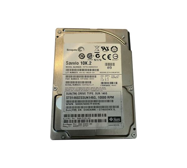 540-7151-01 Sun 146GB 10000RPM SAS SFF Hard Drive
