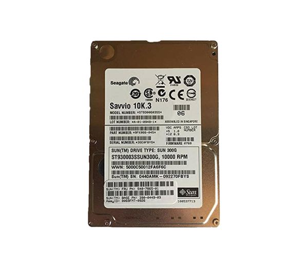 540-7865-02 Sun 300GB 10000RPM SAS 6GB/s Hot-Pluggable 16MB Cache 2.5-inch Hard Drive