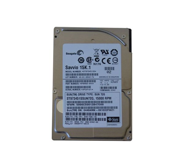 5407361-03 Sun 73GB 15000RPM SAS 3GB/s 16MB Cache 2.5-inch Hard Drive