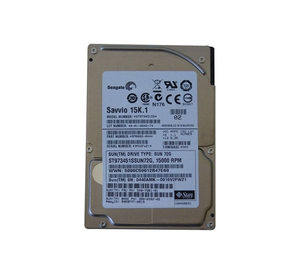 5407361 Sun 73GB 15000RPM SAS 3Gb/s 16MB Cache 2.5-Inch Hard Drive