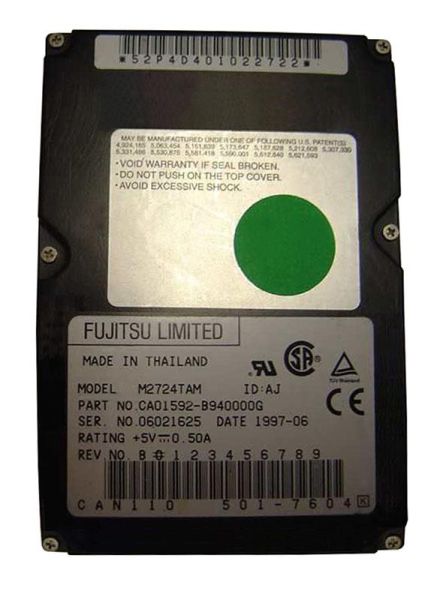 M2724TAM Fujitsu 1.63GB 4200RPM ATA/IDE 128KB Cache 2.5-inch Internal Hard Drive
