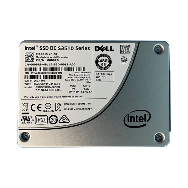 0008R8 Dell 480GB SATA 6Gb/s MLC Read Intensive 2.5-inch Solid State Drive