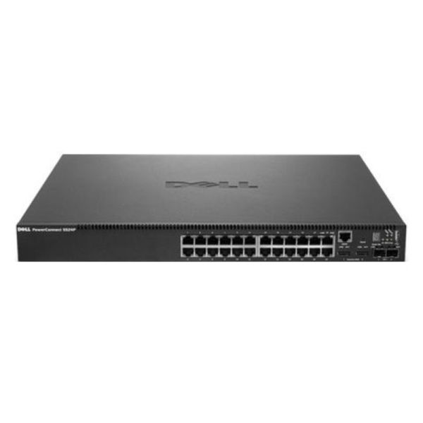 05524P Dell PowerConnect 5524P 24 x Port x 10/100/1000Base-T PoE Layer 3 Managed Gigabit Ethernet Switch