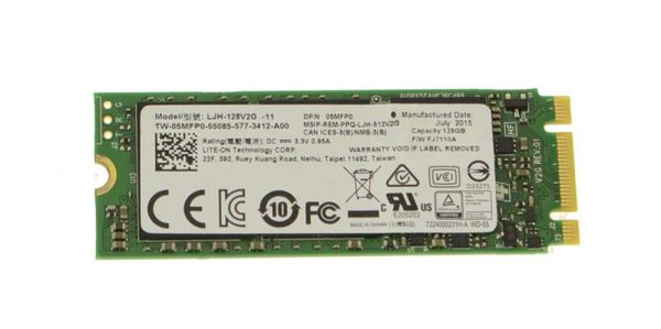 05MFP0 Dell 128GB Multi-Level Cell (MLC) SATA 6Gb/s M.2 2260 Solid State Drive