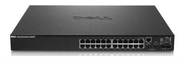 08PY35 Dell PowerConnect 5524P 24 x Port x 10/100/1000Base-T PoE Layer 3 Managed Gigabit Ethernet Switch
