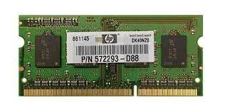 572293-D88 HP 2GB DDR3-1333MHz PC3-10600 non-ECC Unbuffered CL9 204-Pin SoDimm 1.35V Low Voltage Memory Module