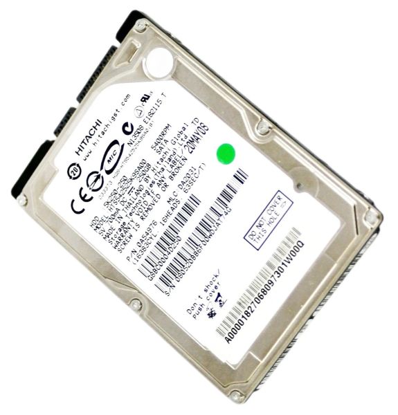 HTS542525K9SA00 Hitachi TravelStar 5K250 250GB 5400RPM SATA 8MB Cache 7-Pin 2.5-inch Hard Drive