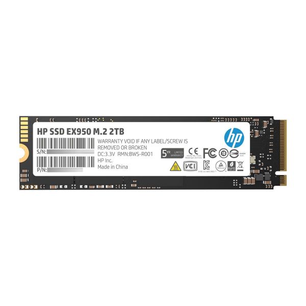 5MS24AA#ABC HP EX950 M.2 2TB PCIe 3.1 x4 NVMe 3D TLC NAND Internal Solid State Drive