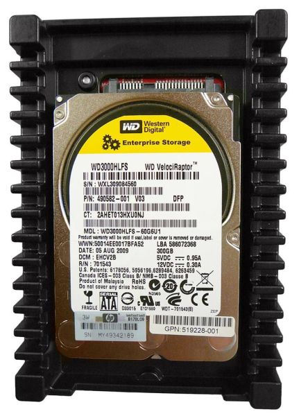 601694-B21 HP 300GB 10000RPM SATA 6GB/s 32MB Cache 3.5-inch Hard Drive with IcePack Heatsink
