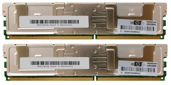 466440-B21 HP 8GB Kit (2 X 4GB) DDR2-667MHz PC2-5300 Fully Buffered CL5 240-Pin DIMM 1.8V Dual Rank Memory