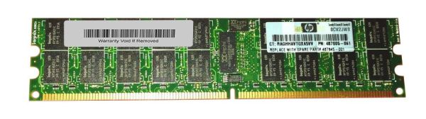 487945-001 HP 4GB DDR2-667MHz PC2-5300 ECC Registered CL5 240-Pin DIMM 1.8V Dual Rank Memory Module