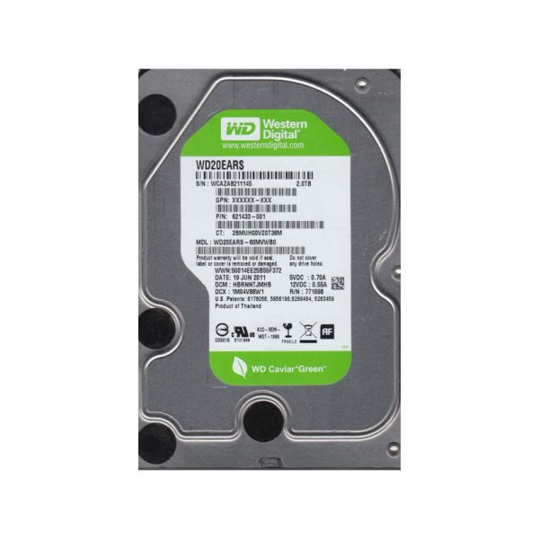 621433-001 HP 2TB 5400RPM SATA 6GB/s NCQ 3.5-inch Hard Drive