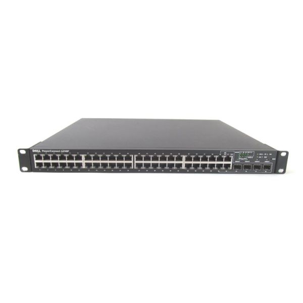 6248P Dell PowerConnect 6248P 48 x Ports 10/100/1000Base-T PoE + 4 x Ports Shared SFP Layer 3 Managed Gigabit Ethernet Network Switch