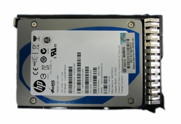 632429-002 HP 200GB Single-Level Cell SAS 6GB/s Hot-Pluggable 2.5-inch Enterprise Solid State Drive