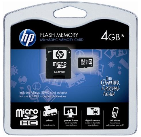 647444-B21 HP 4GB microSD High Capacity Class 6 Media Card