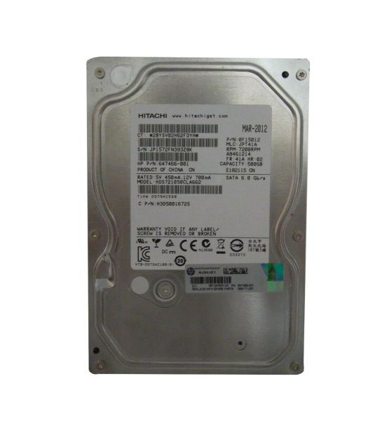 647466-001 HP 500GB 7200RPM SATA 6GB/s 3.5-inch Hard Drive