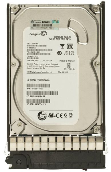 655733-B21 HP 250GB 7200RPM SATA 3GB/s 3.5-inch Hard Drive