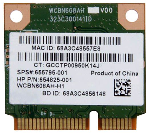 655795-001 HP Atheros 9485GN Mini PCI-Express 802.11b/g/n WiFi Wireless LAN Network Adapter with Integrated Bluetooth