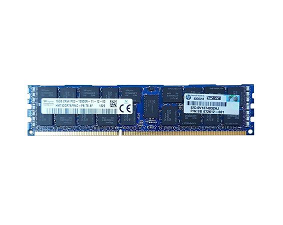 672612-081 HP 16GB DDR3-1600MHz PC3-12800 ECC Registered CL11 240-Pin DIMM 1.35V Low Voltage Dual Rank Memory Module
