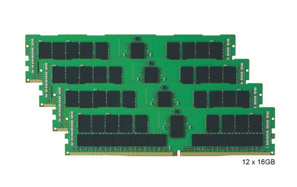 6CN34AV HP 192GB Kit (12 x 16GB) DDR4-2933MHz PC4-23400 ECC Registered CL21 288-Pin RDIMM 1.2V Single Rank Memory
