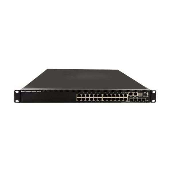 7024P Dell PowerConnect 7024 Series 7024P PoE+ 24 x Port 10/100/1000Base-T + 4 x Ports SFP Combo Rack Mounted Layer 3 1U Managed Gigabit Ethernet Switch