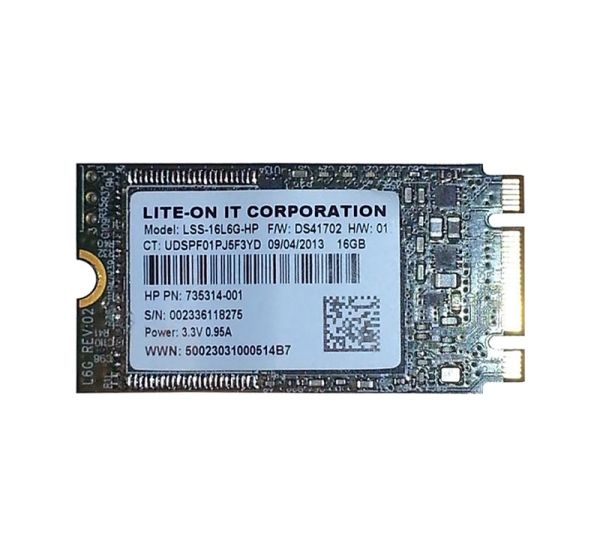 735314-001 HP 16GB SATA 6Gbps M.2 2242 D2 Solid State Drive