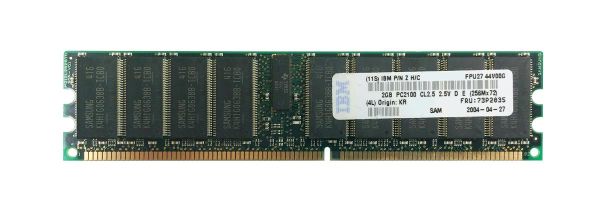 73P2035 IBM 2GB DDR-266MHz PC2100 ECC Registered CL2.5 184-Pin DIMM 2.5V Memory Module