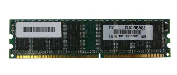 73P2683 IBM 256MB DDR-400MHz PC3200 non-ECC Unbuffered CL3 184-Pin DIMM 2.5V Memory Module