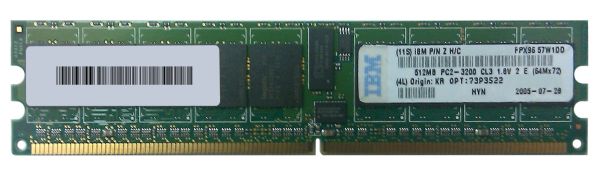 73P3522 IBM 1GB Kit (2 X 512MB) DDR2-400MHz PC2-3200 ECC Registered CL3 240-Pin DIMM 1.8V Memory
