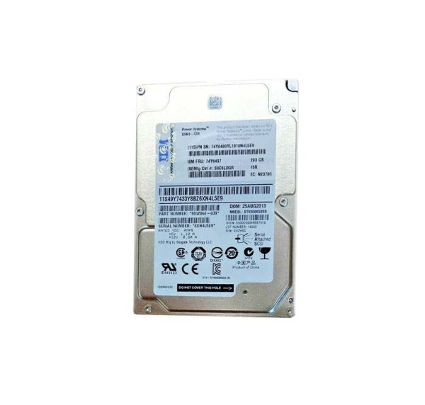 74Y6497 IBM 283GB 15000RPM SAS 6.0Gb/s SFF 2.5-inch Hard Drive with Tray