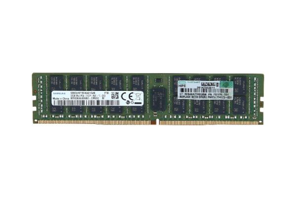752370-091 HP 32GB DDR4-2133MHz PC4-17000 ECC Registered CL15 288-Pin DIMM 1.2V Dual Rank Memory Module