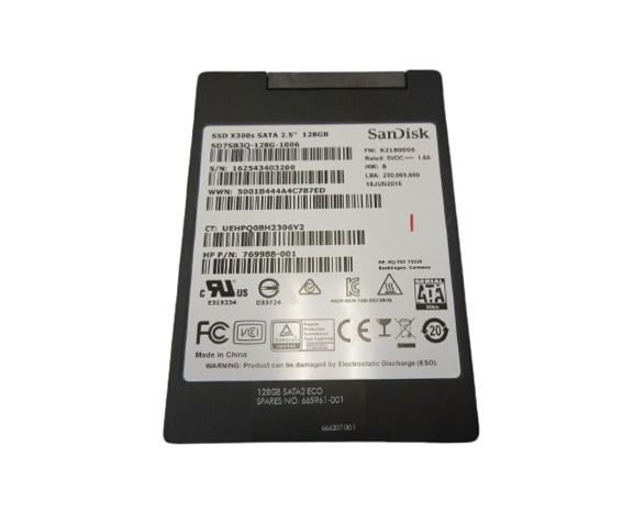 769988-001 HP 128GB Multi Level Cell SATA 6Gb/s 2.5-inch Solid State Drive