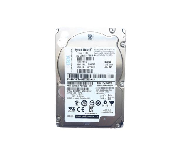 81Y9893 IBM 900GB 10000RPM 2.5-inch SAS 6Gb/s Hot Swapable Hard Drive with Tray