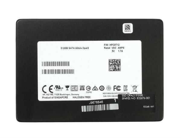 832676-001 HP 512GB SATA 6Gb/s 2.5-Inch Solid State Drive