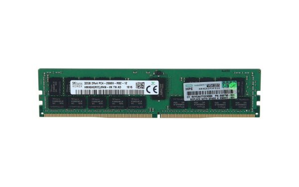 850881-001 HP 32GB DDR4-2666 PC4-21300 ECC Registered Dual Rank x4 CL-19 288-Pin 1.2V DIMM Memory Module