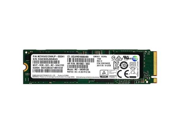 861960-003 HP 512GB Multi-Level-Cell M.2 2280 (NVMe) Solid State Drive