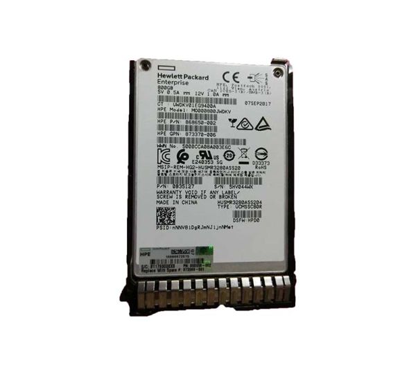 873370-006 HP 800GB SAS 12Gb/s Mixed Use SFF 2.5-inch SC Digitally Signed Firmware Solid State Drive for Proliant Gen9 and 10 Servers