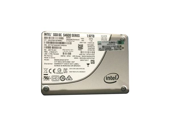 877014-003 HP 1.92TB SATA 6Gb/s 2.5-inch SFF Hot Swap Mixed Use SC Digitally Signed Firmware Solid State Drive for ProLiant GEN9 and Gen10 Server