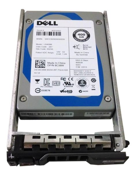 8C38W Dell 400GB MLC SAS 6Gbps 2.5-inch Solid State Drive for PowerVault Servers