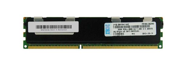 90Y3101 IBM 32GB DDR3-1066MHz PC3-8500 ECC Registered CL7 240-Pin DIMM 1.35V Low Voltage Quad Rank Very Low Profile (VLP) Memory Module