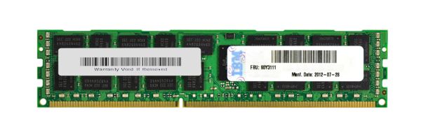 90Y3111 IBM 8GB DDR3-1600MHz PC3-12800 ECC Registered CL11 240-Pin DIMM 1.35V Low Voltage Dual Rank Memory Module