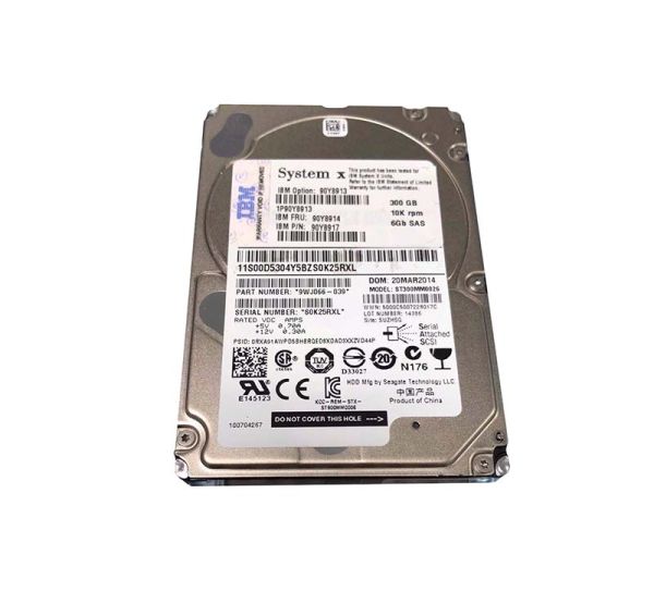90Y8914 IBM 300GB 10000RPM SAS 6Gb/s Hot-Swappable 2.5-inch Hard Drive