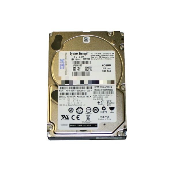 90Y9001 IBM 600GB 10000RPM SAS 6.0Gb/s 16MB Cache 2.5-inch Hard Drive